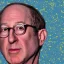 Placeholder: portrait of Jerry Saltz created from billions of exploding stars