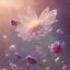 Placeholder: one big crystal subtle flower in a galactic ambiance with a beautiful fairy, transparent petals, delicate colors, in the foreground, full of details, smooth，soft light atmosphere, light effect，vaporwave colorful, concept art, smooth, extremely sharp detail, finely tuned detail, ultra high definition, 8 k, unreal engine 5, ultra sharp focus