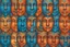 Placeholder: psychedelic gallery of faces in orange, blue, and teal colors in the illustrated style of Alex Grey