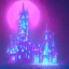 Placeholder: luminous pink, blue, sparkle castle