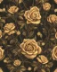 Placeholder: A highly detailed oil painting of intricate black rose flowers, seamless pattern, Victorian, fireflies lighting , little house in the prairie , 24mm , 8k , 3d,close up,