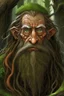 Placeholder: Gnom, braune lange wilde Haare, große, auffällig dicker Nase, grüne Augen, sehr jung (etwa zwanzig Jahre) , Druide, Haut wie Baumrinde, Zeichen im Gesicht, keine Falten im Gesicht, Mann