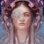 Placeholder: portrait,"Insanely detailed photograph of a beautiful nordic vestal priestess,gorgeous clean face, highly intricate dress,intricately designed colorful flowers in hair,elegant, highly detailed hair, digital painting, artstation, concept art, smooth, sharp focus, illustration, art by artgerm and greg rutkowski and alphonse mucha, 8 k,looking downward,album cover art,fantasy