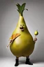 Placeholder: Drummer dressed as a pear