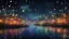 Placeholder: dream world, city harbour, fireflies, tiny multicoloured twinkling lights, calm beauty, fantasy world, magic, night, darkness, splendor, uplifting, inspiring, therapeutic, chiaroscuro, color, award-winning colour photograph, beautiful composition