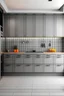 Placeholder: give me a simple mdf cabinet design, which is gray and it is modern style for an iranian kitchen