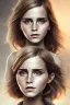 Placeholder: full body, emma watson identify face, animal skin clothing , big busty , dirty face, pintura, ,details,texture,8k quality, florest, Minimalism, Romanticism, Expressionism, Impressionism