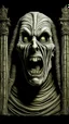 Placeholder: The mummy laying in his death chamber Howling in giger style