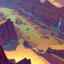 Placeholder: stylized,canyon,dungeons map,futuristic,roboquest,top view,4k,details stylized,boss enermy,rogulikes,Arcane