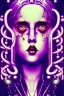 Placeholder: Danish singer MØ face,Abstract steampunk, purple tones,