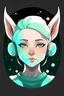 Placeholder: Headshot of human female character with ears like elves. Set in spacefaring future.