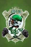 Placeholder: Boston Shamrocks American Football team logo, Magazine Cover, Vintage photo, detailed, hyper-realistic