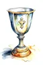 Placeholder: holy grail. White background . watercolor drawing