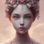 Placeholder:  full Closeup face portrait of a girl wearing crown of flowers, smooth soft skin, big dreamy eyes, beautiful intricate colored hair, symmetrical, anime wide eyes, soft lighting, detailed face, by makoto shinkai, stanley artgerm lau, wlop, rossdraws, concept art, digital painting, looking into camera