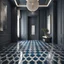 Placeholder: luxury hall ,tiled blue and gray large floor,