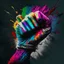 Placeholder: colorful fist