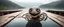 Placeholder: close up on huge dented glowing ghost transparent ant skeleton rat baby snakes wriggling into horizon smiling in fast boat with googly eyes, raised by ninja necromancer in the wild, on wooden bridge by lake in surreal reflecting stone chrome landscape, background motion blur, volume light fog, rays, 4d maze