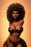 Placeholder: Pam Grier as evil queen in black leather, leather, busty, cleavage, angry, stern look. character design by cory loftis, fenghua zhong, ryohei hase, ismail inceoglu and ruan jia. unreal engine 5, artistic lighting, highly detailed, photorealistic, fantasy