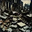 Placeholder: Close-up polaroid of a ruined city, after a war, vivid, ultra realistic, Egon Schiele, hypermaximalist figures, light, Italian 1970's odd movie, hilarious, fine art, Minicavio Quollati style, photography by Marlost Endgulp, dark atmosphere, obsessive, 4k, sharp focus, 3d, photorealism