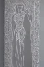 Placeholder: Full body portrait, painting, medium shot lady volumetric silver filigree