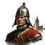 Placeholder: fantasy, portrait, face, town guardsman, medieval, white background