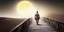 Placeholder: A Medieval Soldier walking on the bridge , desert , night , full moon , realistic , high resolution , HD , 1920pX1080p , dark