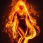 Placeholder: woman made of fire, fire angel, fire clothes, full body portrait, long flowing yellow hair, highly detailed, real life photo, photo quality, extremely detailed, highly detailed, 8K, crisp quality