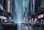 Placeholder: ghost in the shell 1995 matte background art, futuristic cyberpunk city with gunk and grit