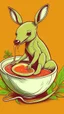 Placeholder: Japanese Kangaroo Soup Australian 80's Manga Style.