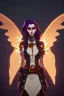 Placeholder: steampunk angel, pale, starry night, golden glow, majestic