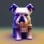 Placeholder: isometric, voxel dog