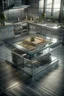 Placeholder: isometric model on beautiful luxury kitchen table, glass walls and tunnels in isometric perspective, photo-realistic, shot on Hasselblad h6d-400c, zeiss prime lens, bokeh like f/0.8, tilt-shift lens 8k, high detail, smooth render, down-light, unreal engine 5, cinema 4d, HDR