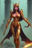 Placeholder: super beaty woman, good body, a lot big bubs, nice body, model style, milf, dress a small golden armour, asiatic, cape, rude mode, stay on ansient temple ruins.