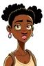 Placeholder: Cartoon 18 year old black girl