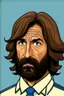 Placeholder: Andrea Pirlo Italian football coach ,cartoon 2d