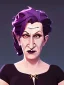 Placeholder: Portrait of a 30 year old strange witch like Bette Midler