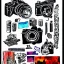 Placeholder: elements of photographic equipment. poster graphics. high detailed. acrylic painting and ink.