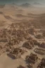 Placeholder: ancient, fantasy, chinese town, dune, crater, sand strom, destroyed chinese houses