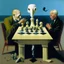 Placeholder: Putin, President Xi Of China And Joe Biden Play Chess With A Pigeon,Ufo And Atomic Bomb Mushroom Cloud,Complex Surgical Instruments Intermixed With A Newborn Boy,Minimalism,Painting By Adrian Ghenie,Rene Magritte,Pablo Picasso,Michelangelo,Salvador Dali,Lucian Freud