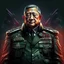 Placeholder: Susilo bambang Yudhoyono former president of Republic Indonesia in militiary cyberpunk style