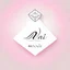 Placeholder: Create a logo with the name Deniz Boutique, inspired by diamond dresses, with the symbol of the dress, baby pink