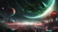 Placeholder: hyper realistic, tron legacy movie, space ships of the future, city of the future, green nad dark red trees , forest, space, planets, god status creations of the universe, face of an alien