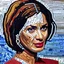 Placeholder: Mosaic, lady, full-length, detailed, Realistic Portrait painting, medium shot