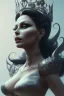 Placeholder: Sophia Loren as evil queen in black leather, cleavage, dominatrix, angry, stern look. character design by cory loftis, fenghua zhong, ryohei hase, ismail inceoglu and ruan jia. unreal engine 5, artistic lighting, highly detailed, photorealistic, fantasy