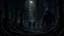 Placeholder: many monsters in the dark forest, far distance, realistic horror, realistic art