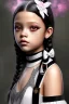 Placeholder: jenna ortega wednesday, addams, black dress, portrait fortn