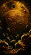 Placeholder: Bosch nightmares paining style Title:a bees inside a Honeycomb , 8k artistic photography, photorealistic concept art, soft natural volumetric cinematic perfect light, chiaroscuro, award-winning photograph, masterpiece, oil on canvas, Raphael, Caravaggio’s, Greg Rutkowski, people, beksinski, Giger