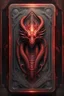 Placeholder: sacred geometry framed playing card, red dragon fire boss card in the style of Giger and fallout 4 ,,bokeh like f/0.8, tilt-shift lens 8k, high detail, smooth render, down-light, unreal engine