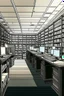 Placeholder: The library is serviced by state-of-the-art computers, book search. Expression. High-quality drawing, 8K