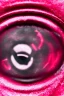 Placeholder: Extreme close-up of the eyes of a cyborg, soulless, gleaming pink to red, cyberpunk AbstractTech